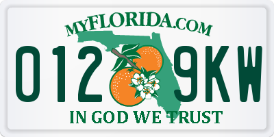 FL license plate 0129KW