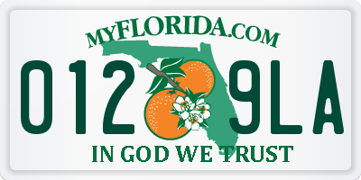 FL license plate 0129LA