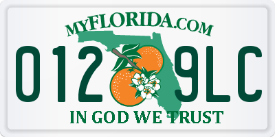 FL license plate 0129LC