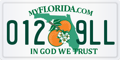 FL license plate 0129LL