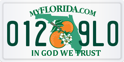 FL license plate 0129LO