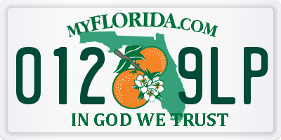 FL license plate 0129LP