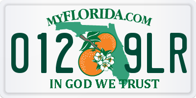 FL license plate 0129LR