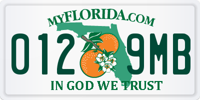 FL license plate 0129MB