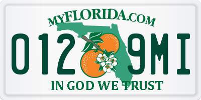 FL license plate 0129MI
