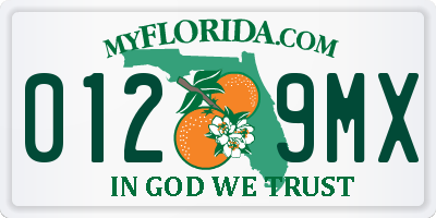 FL license plate 0129MX