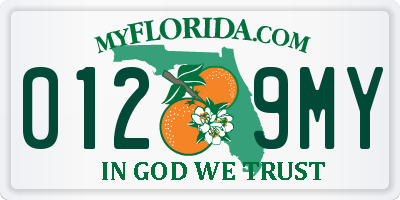 FL license plate 0129MY