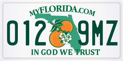 FL license plate 0129MZ