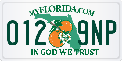 FL license plate 0129NP
