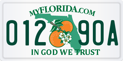 FL license plate 0129OA