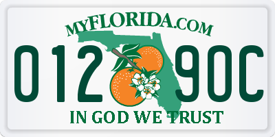 FL license plate 0129OC