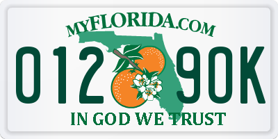 FL license plate 0129OK