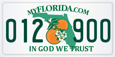 FL license plate 0129OO