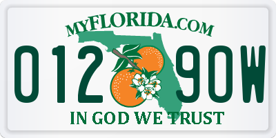 FL license plate 0129OW