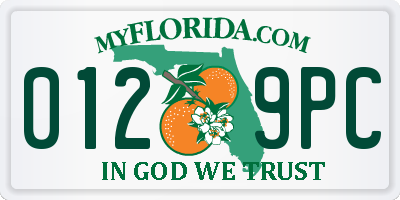 FL license plate 0129PC