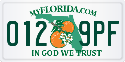 FL license plate 0129PF