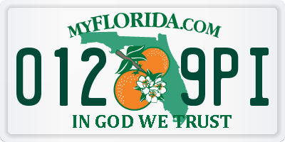 FL license plate 0129PI