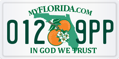 FL license plate 0129PP
