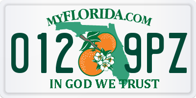 FL license plate 0129PZ