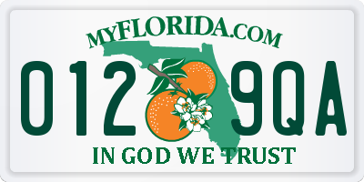 FL license plate 0129QA