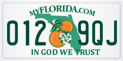FL license plate 0129QJ
