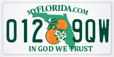 FL license plate 0129QW