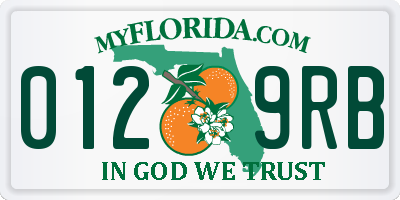 FL license plate 0129RB