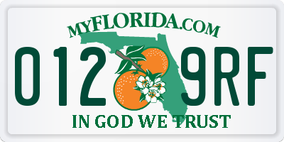 FL license plate 0129RF