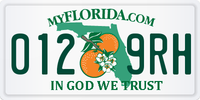 FL license plate 0129RH