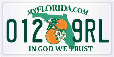 FL license plate 0129RL