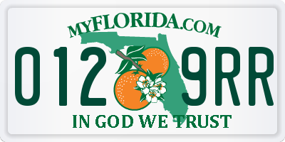 FL license plate 0129RR