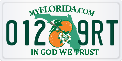 FL license plate 0129RT