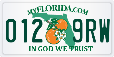 FL license plate 0129RW