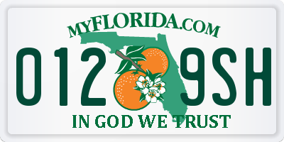 FL license plate 0129SH