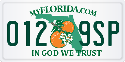 FL license plate 0129SP