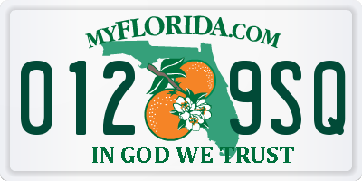 FL license plate 0129SQ