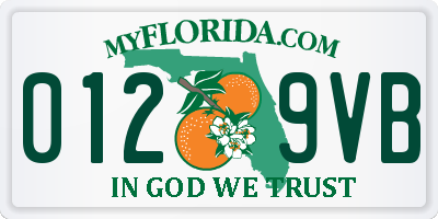 FL license plate 0129VB