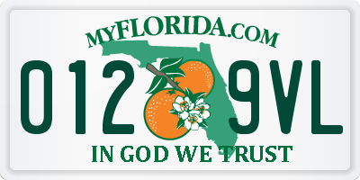 FL license plate 0129VL