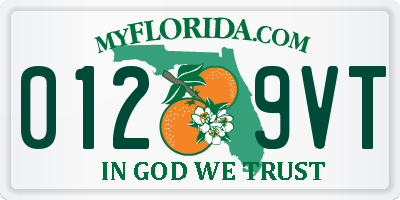 FL license plate 0129VT