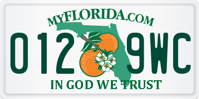 FL license plate 0129WC
