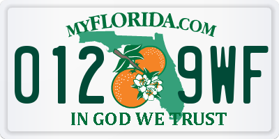 FL license plate 0129WF