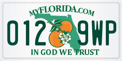 FL license plate 0129WP