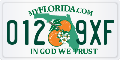 FL license plate 0129XF