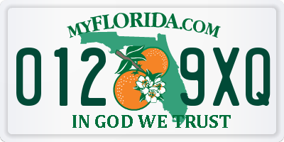 FL license plate 0129XQ