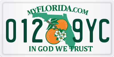 FL license plate 0129YC