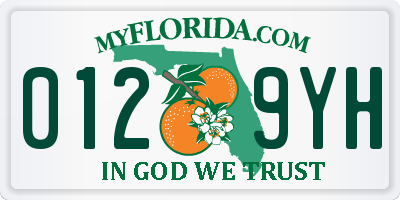 FL license plate 0129YH