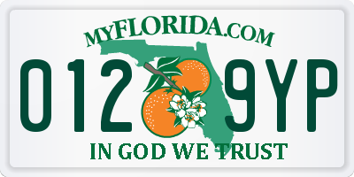FL license plate 0129YP