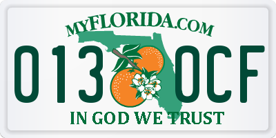 FL license plate 0130CF