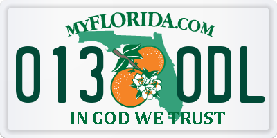 FL license plate 0130DL