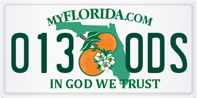 FL license plate 0130DS